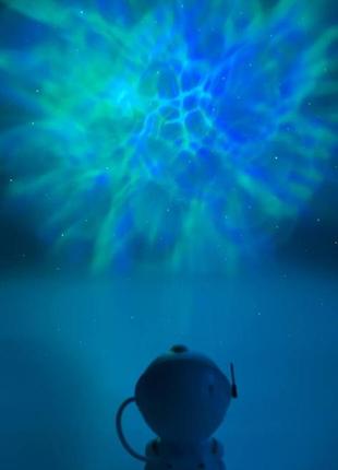 Ночник-проектор астронавт с эффектом звездного неба / ночник с пультом (8 режимов) /...