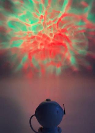 Ночник-проектор астронавт с эффектом звездного неба / ночник с пультом (8 режимов) /...