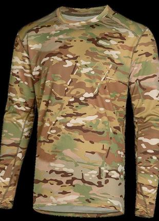 Camo tec лонгслів chiton 2.0 coolpass antistatic multicam, тактичний лонгслів мультикам, військова футболка