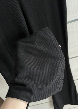 Трикотажні чорні брюки клеш4 фото