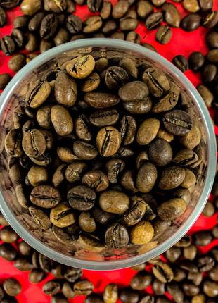 Кофе в зернах бленд strong 30% арабика 70% робуста свежей обжарки 1 кг