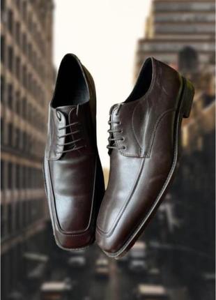 Кожаные туфли hugo boss оригинальные коричневые