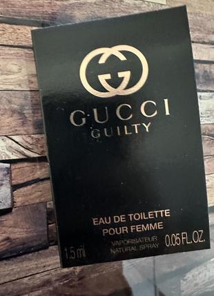 Оригинальный пробник туалетная вода gucci guilty eau de toilette1 фото