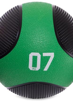 М'яч медичний медбол zelart medicine ball fi-2824-7 7кг чорний