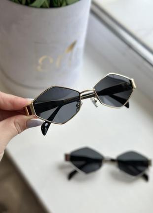 Женские очки солнцезащитные в стиле селен очки золотая и серебряная оправа6 фото