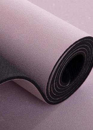 Килимок для йоги замшевий record fi-3391-2 розмір 183x61x0,3см світло-рожевий3 фото