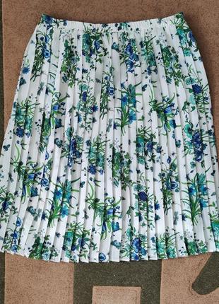 Спідниця юбка великий розмір плісе плиссе плісіровка міді миди
