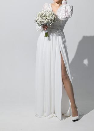 Шикарна весільна сукня, можна на випуск, р. s/xs3 фото