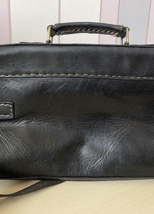Винтажная кожаная сумка портфель2 фото