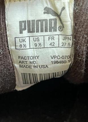 Замшевые кроссовки puma оригинальные коричневые4 фото