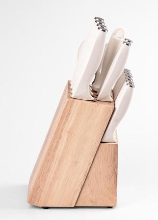 Набор кухонных ножей на деревянной подставке 14 предметов