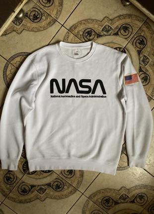 Мужская кофта свитшот лонгслив худи h&amp;m nasa usa aeronautics nike