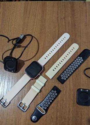 Ремешок deexe dot style для huawei watch 3, 3 ремешка, 2 зарядных устройства.