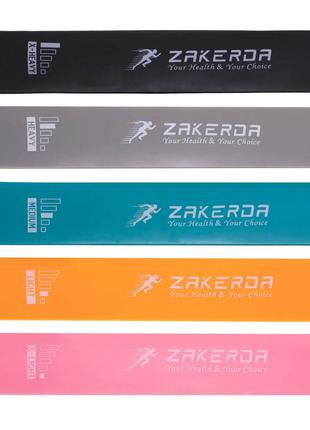 Резинки для фітнесу набір loop bands zakerda fi-2823 5шт кольори в асортименті