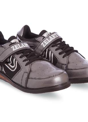 Штангетки взуття для важкої атлетики zelart ob-6319-gr розмір 38-45 сірий-чорний1 фото