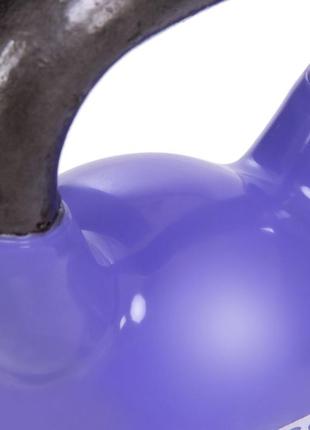 Гиря чавунна з вініловим покриттям zelart ta-5161-2 вага 2кг фіолетовий3 фото