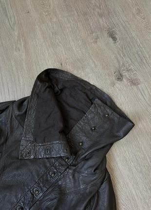 Allsaints kaito leather jacket кожаная куртка авангард4 фото