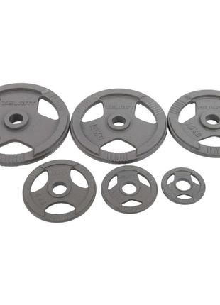 Блини (диски) сталеві з хватом d-52мм zelart ta-7791-2_5 2,5 кг сірий8 фото