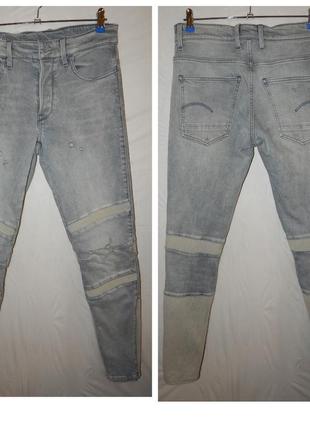 Чоловічі сірі джинси motac 3d slim g star raw1 фото