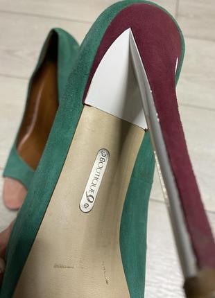 Туфли на шпильке с открытым носом3 фото