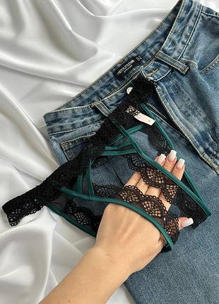 Еротичні трусики мереживо з відкритим доступом 2 кольори