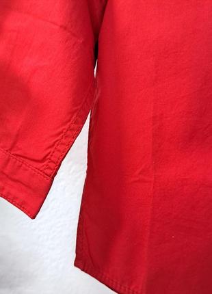 Красная классическая детская рубашка3 фото