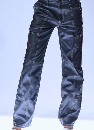 Брюки брюки джинсы кожаные штаны3 фото