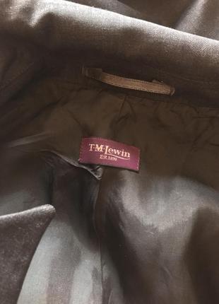 Базовый элегантный темно-серый пиджак из тонкой шерсти и кашемира (размер 40-42)4 фото