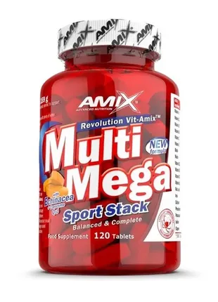 Вітаміни та мінерали amix multi mega stack 120 таб1 фото