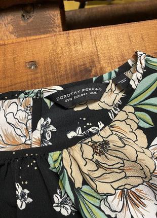 Женская блуза в цветочный принт dorothy perkins (дороти перкинс лрр идеал оригинал разноцветная)6 фото