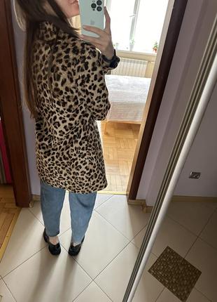 Пальто женское леопардовый принт h&amp;m2 фото