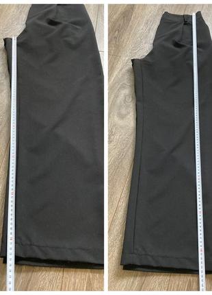 L классические черные широкие брюки брюки палаццо на высокой посадке4 фото