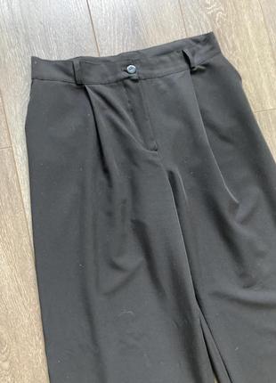 L классические черные широкие брюки брюки палаццо на высокой посадке7 фото