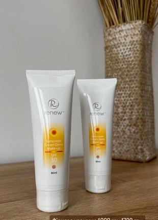 Солнцезащитный тональный крем-антиоксидант для лица spf-30 renew sunscreen cream spf-30 demi make-up9 фото