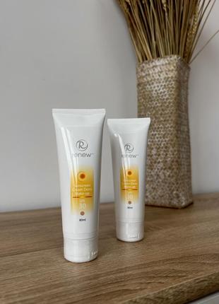 Солнцезащитный тональный крем-антиоксидант для лица spf-30 renew sunscreen cream spf-30 demi make-up1 фото