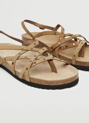 Босоножки кожаные mango испания р.38