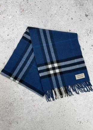 Burberry nova фермент cashmere scarf marine blue кашемировый шарф оригинал4 фото