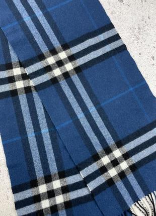 Burberry nova фермент cashmere scarf marine blue кашемировый шарф оригинал3 фото