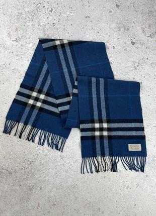 Burberry nova фермент cashmere scarf marine blue кашемировый шарф оригинал1 фото