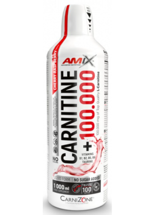 Жироспалювач amix carnitine 100.000 mg carnizone 1000 мл вишня з малиною