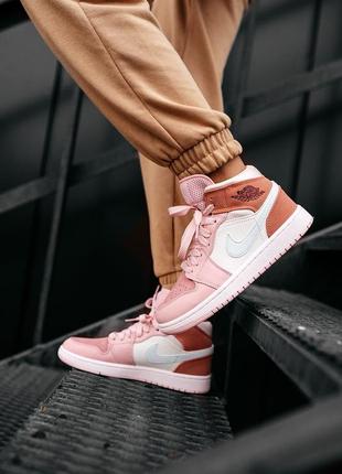 Кросівки nike air jordan 1 ""pinck кроссовки