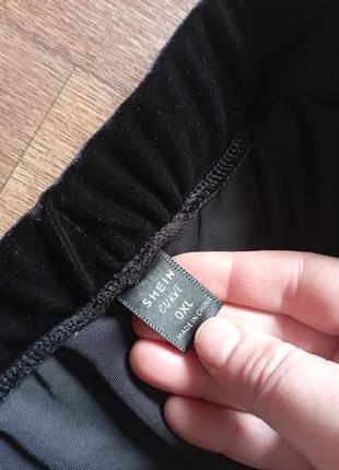 ❤️в новом состоянии велюровые брюки на резинке клеш с разрезами shein2 фото