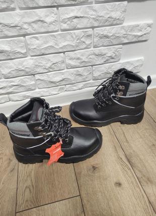Wearmaster waterproof рабочие кожаные защитные ботинки 38 р 24,5 см женские водонепроницаемые2 фото