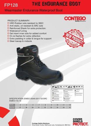 Wearmaster waterproof рабочие кожаные защитные ботинки 38 р 24,5 см женские водонепроницаемые6 фото