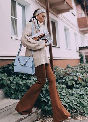 Светр oversized косами bershka довгий світло-бежевий