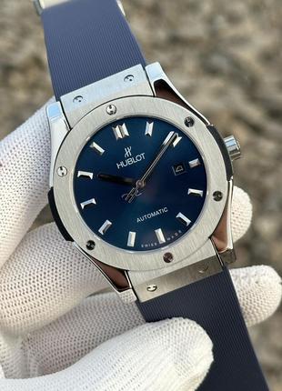 Швейцарские часы hublot classic fusion blue. премиум качество3 фото