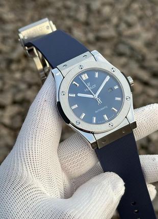 Швейцарские часы hublot classic fusion blue. премиум качество5 фото