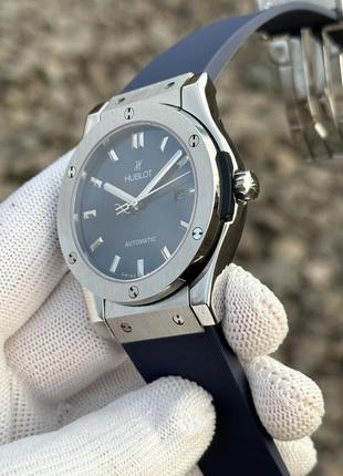 Швейцарские часы hublot classic fusion blue. премиум качество7 фото