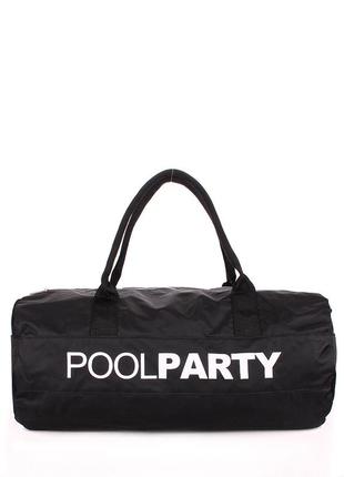 Спортивная-повседневная текстильная сумка poolparty gymbag черная1 фото