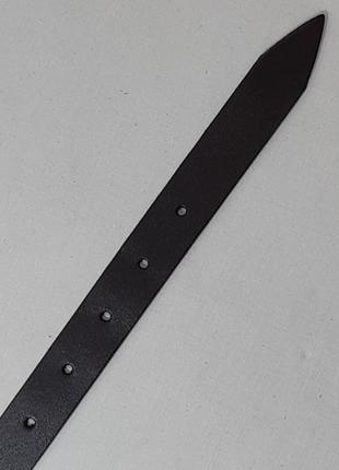 Ремень 02.051.064 коричневый узкий (2,5 х 116 см) с белой матовой пряжкой3 фото